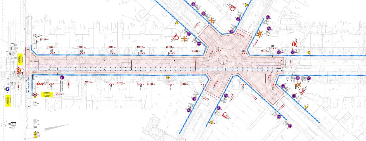 Uwaga! Od jutra zamknięcie ulicy i skrzyżowania na Śródmieściu