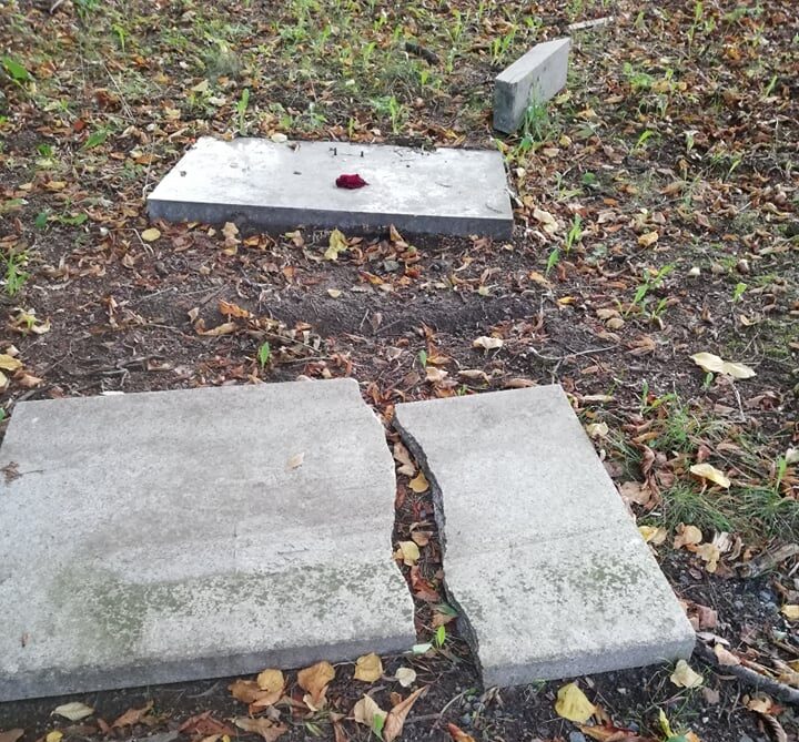 Dewastacja Lapidarium na Nehringa 