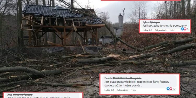 Zniszczenia po orkanie. Mieszkańcy chcą pomóc na Szmaragdowym