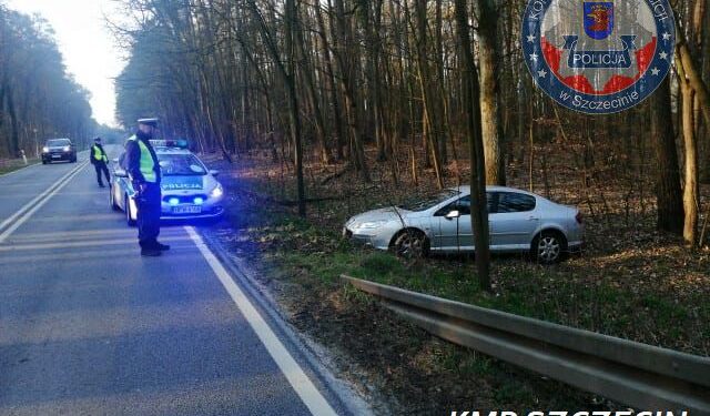 Pijany mężczyzna wjechał w rów w lany poniedziałek