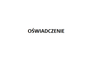 Oświadczenie
