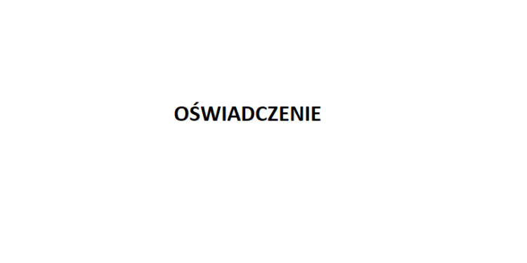 Oświadczenie