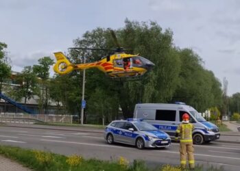 Wypadek pod Stargardem. 3-letni chłopczyk zabrany przez śmigłowiec LPR
