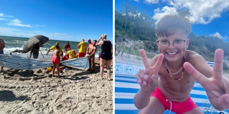 Dwóch mężczyzn topiło się w morzu. Zostali uratowani dzięki 11-letniemu Antkowi!