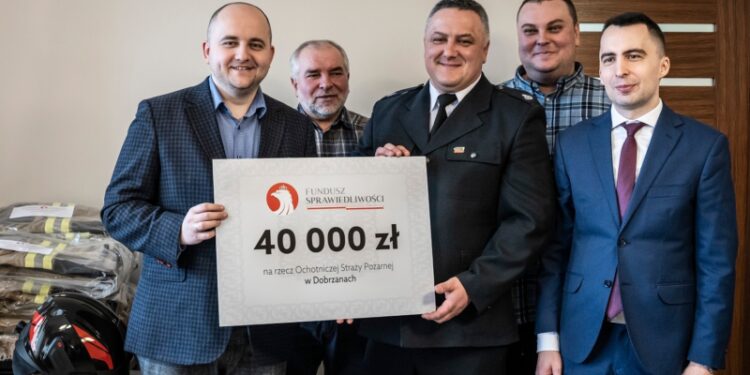 40 tysięcy złotych z Funduszu Sprawiedliwości trafiło do strażaków z Dobrzan