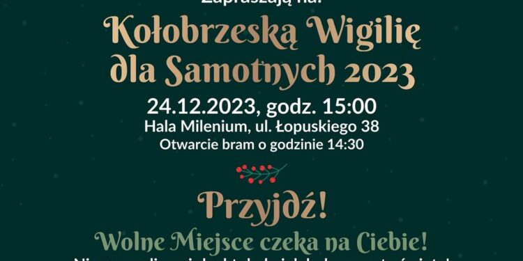 Wigilia dla Samotnych w Kołobrzegu. Nawet 300 osób spędzi wspólnie ten wyjątkowy dzień
