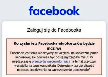 AWARIA FACEBOOKA I INNYCH APLIKACJI