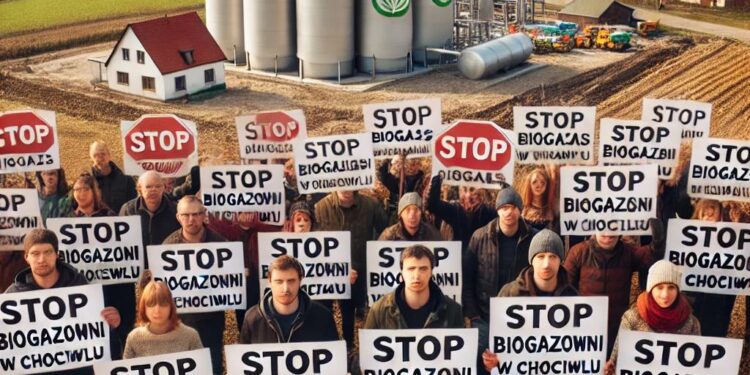 Śmierdzący problem mieszkańców gminy Chociwel – protest w sprawie budowy biogazowni !!!